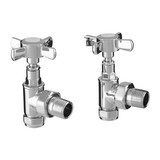 Tap head Chrome manual radiator valve set. (CDC-TAPHEAD-CHR)
