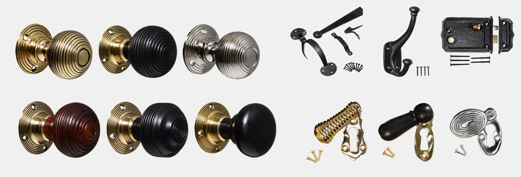 Vintage door knobs, keyhole covers & ironmongery