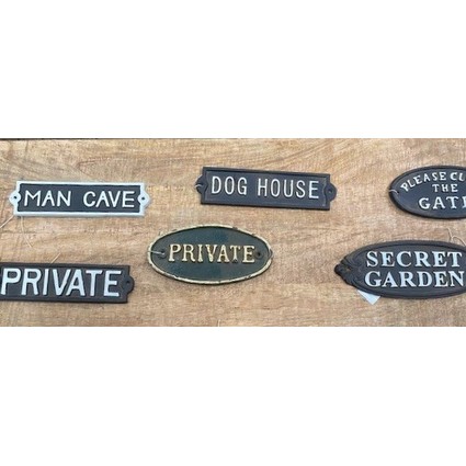 Cast Iron Signs (Various) (CDC-CAST-SIGNS)
