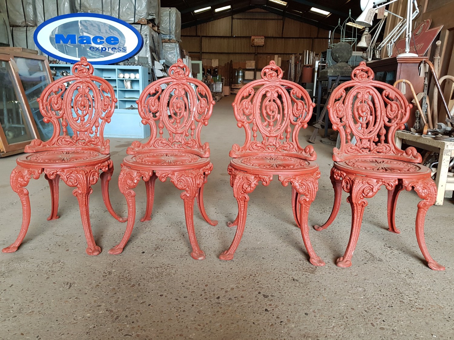 Reclaimed Victorian Cast Iron Garden Chairs Set Of 4 Reclaimed Victorian Cast Iron Garden Chairs Set Of 4
