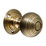 Door knobs - Handles - Victorian - Vintage - Brass - Beehive - Style 1